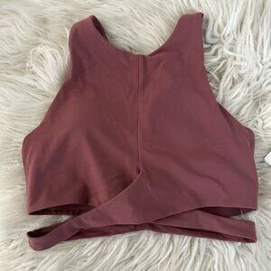 Athleta Conscious cut out crop A-C sports bra crop top‎ tank Large NWT